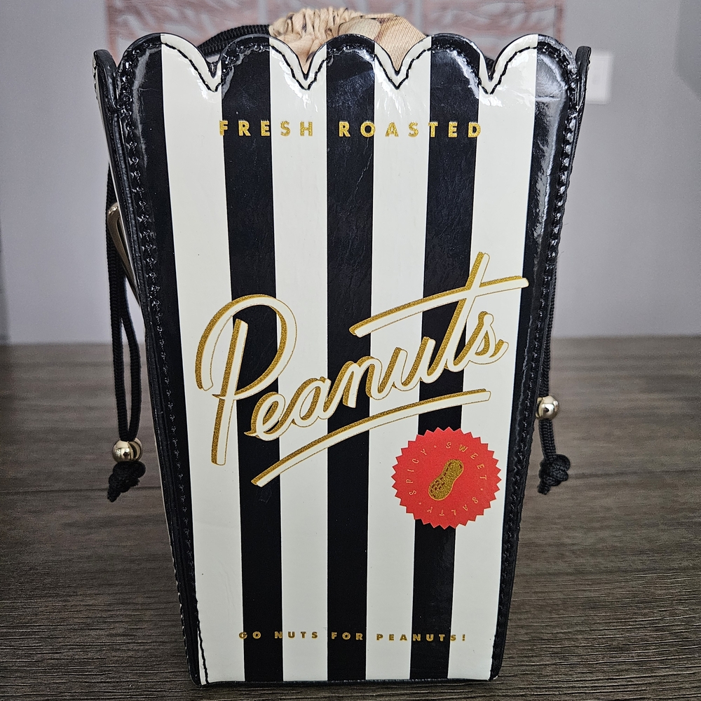 Kate Spade Black and White Peanuts Mini Bag